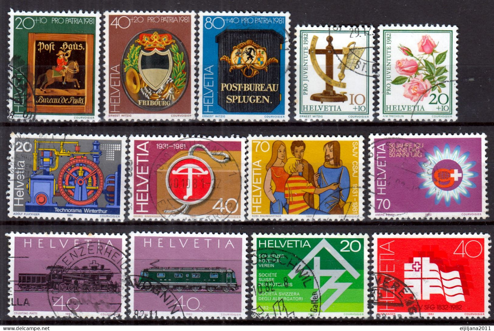 Switzerland / Helvetia / Schweiz / Suisse 1981 - 1982 ⁕ Nice Collection / Lot Of 33 Used Stamps - See All Scan - Used Stamps