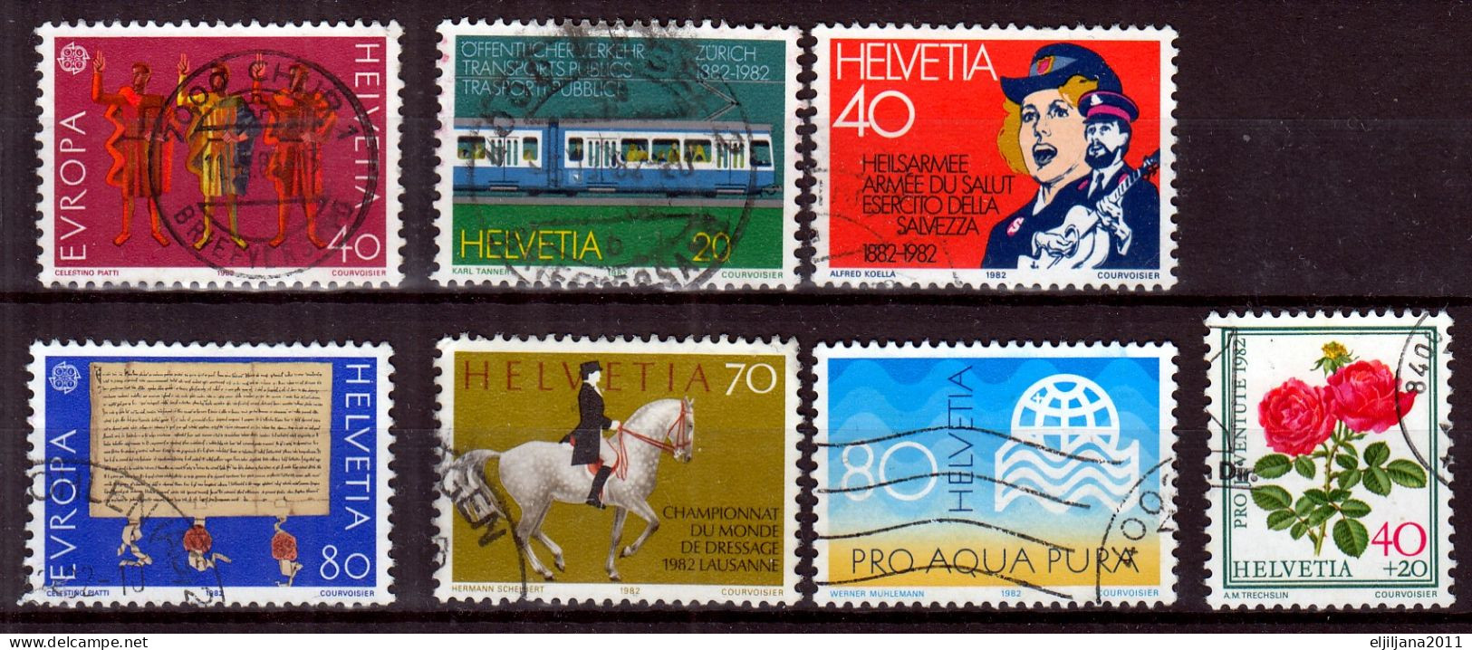 Switzerland / Helvetia / Schweiz / Suisse 1981 - 1982 ⁕ Nice Collection / Lot Of 33 Used Stamps - See All Scan - Usados