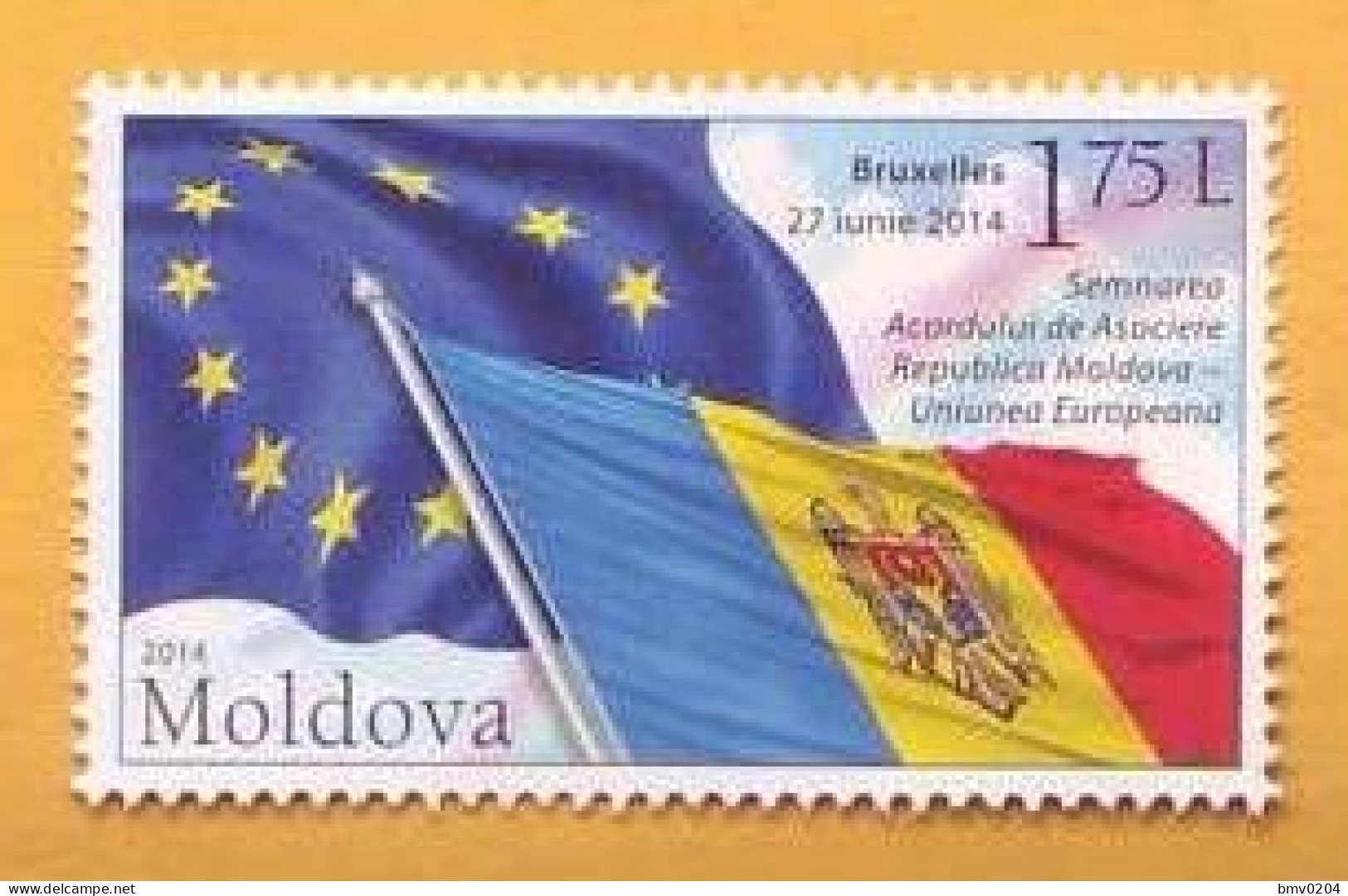 2014 Moldova Moldavie Moldau European Union - Moldova. The Signing Of The Agreement 27 July 2014 Brussels 1v Mint. - Moldavie