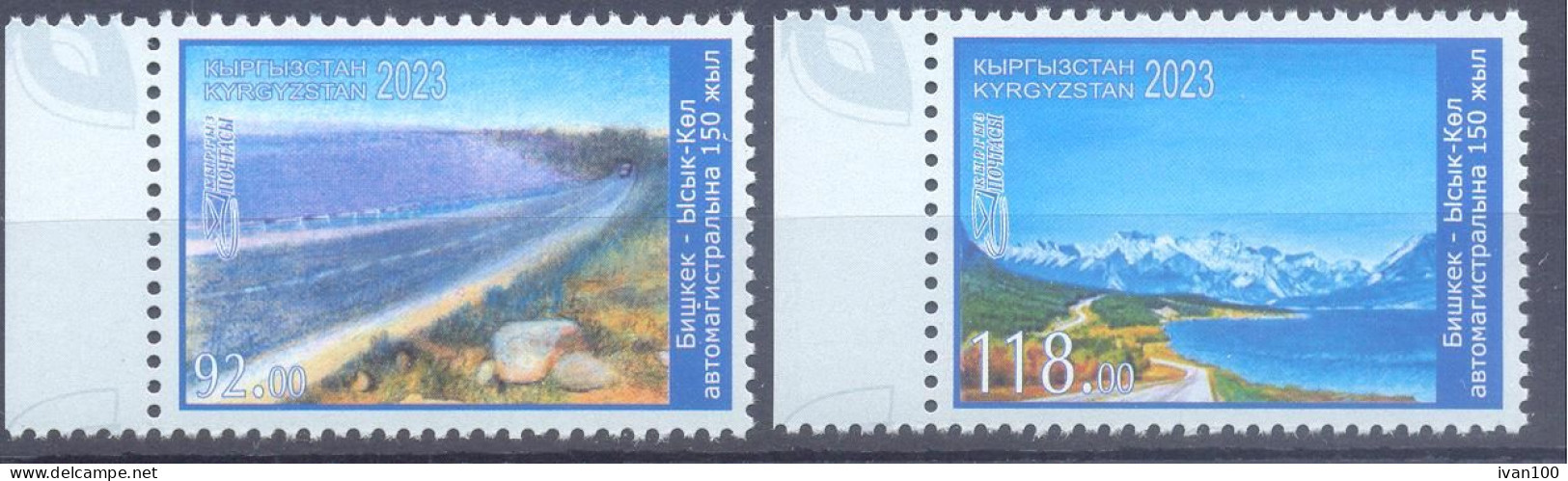 2023. Kyrgyzstan, 150y Of Bishkek-Jssyk-Kul Highway, 2v Perfor, Mint/** - Kirghizstan