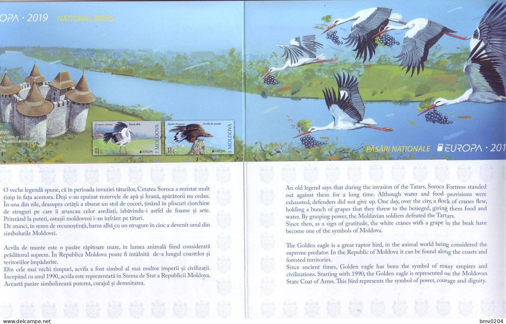 2019 Moldova Moldavie Booklet Europa-cept  Fauna, Birds, - Moldavie