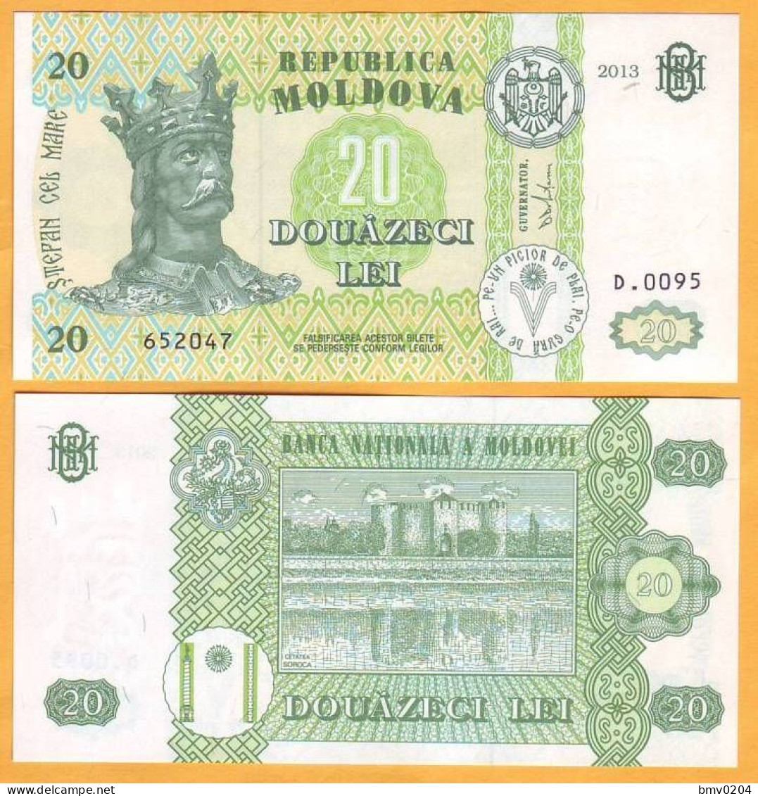 2013  Moldova ; Moldavie ; Moldau  "20 LEI  2013"  UNC - Moldavië