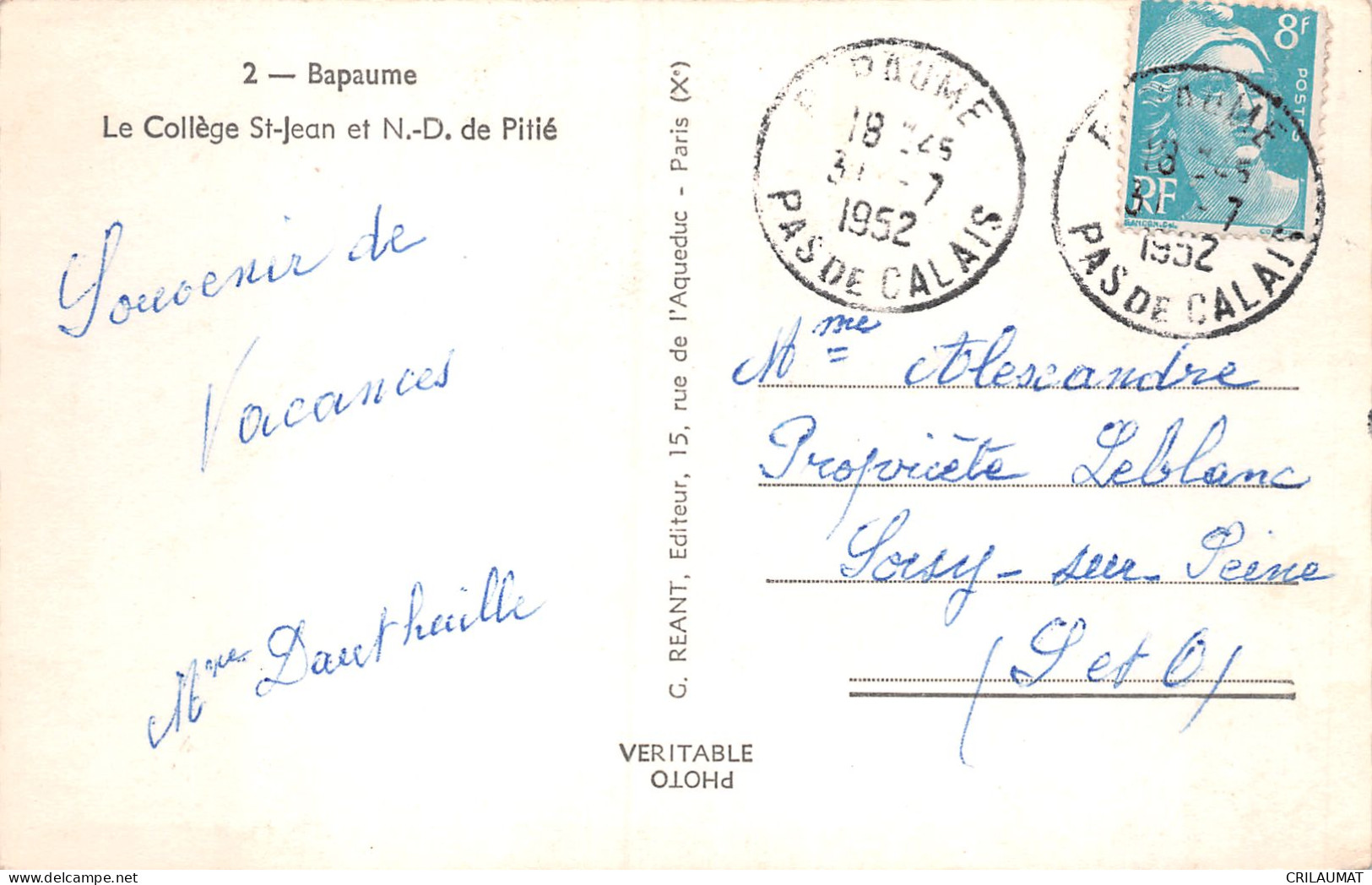 62-BAPAUME-N°LP2998-F/0241 - Bapaume