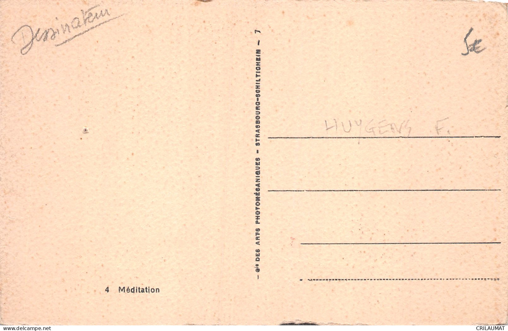 TH-DESSINATEUR F.HUYGEN MEDITATION-N°LP2999-A/0363 - Zeitgenössisch (ab 1950)
