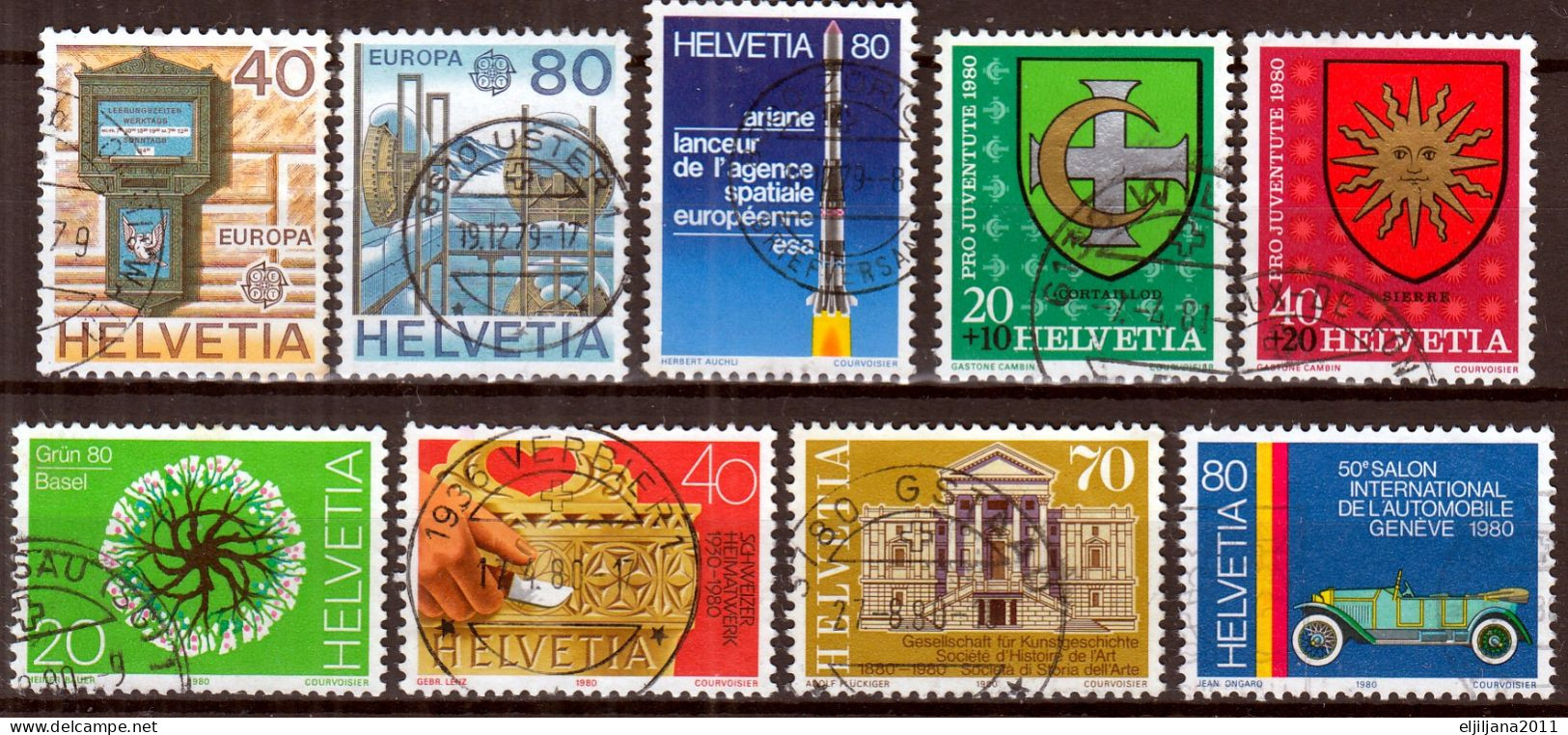 Switzerland / Helvetia / Schweiz / Suisse 1979 - 1980 ⁕ Nice Collection / Lot Of 32 Used Stamps - See All Scan - Used Stamps