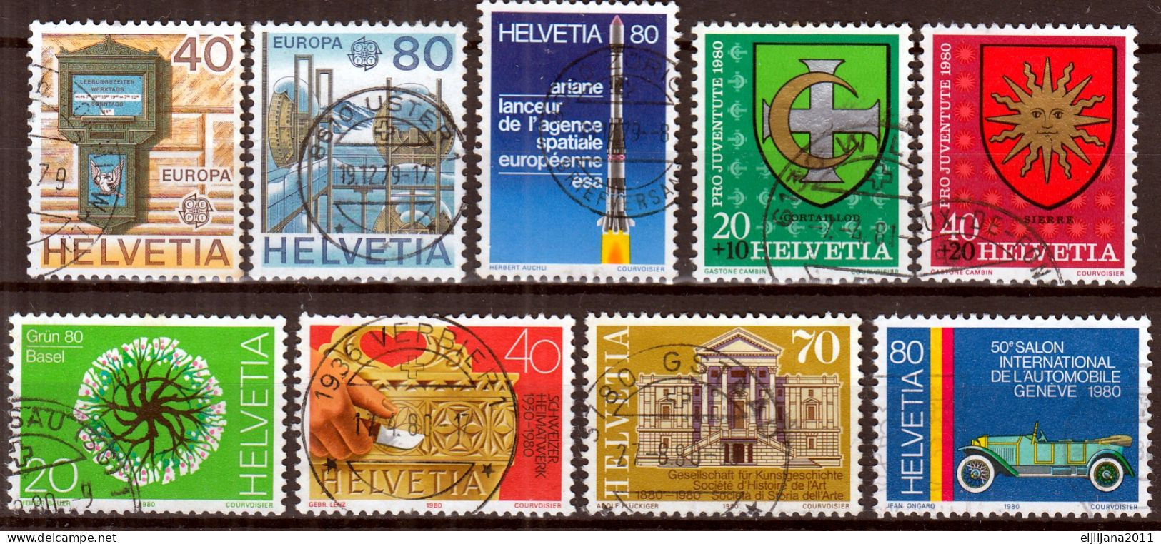 Switzerland / Helvetia / Schweiz / Suisse 1979 - 1980 ⁕ Nice Collection / Lot Of 32 Used Stamps - See All Scan - Oblitérés
