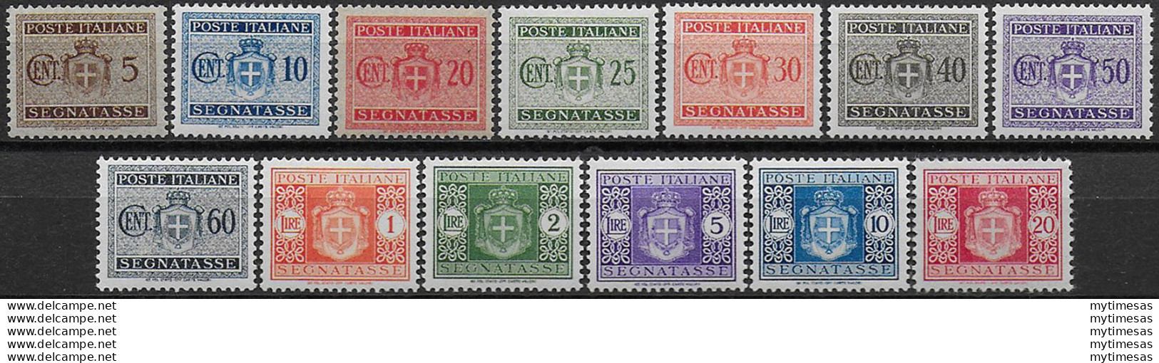 1945 Italia Luogotenenza Segnatasse Bc MNH Sassone N. 73/85 - Andere & Zonder Classificatie