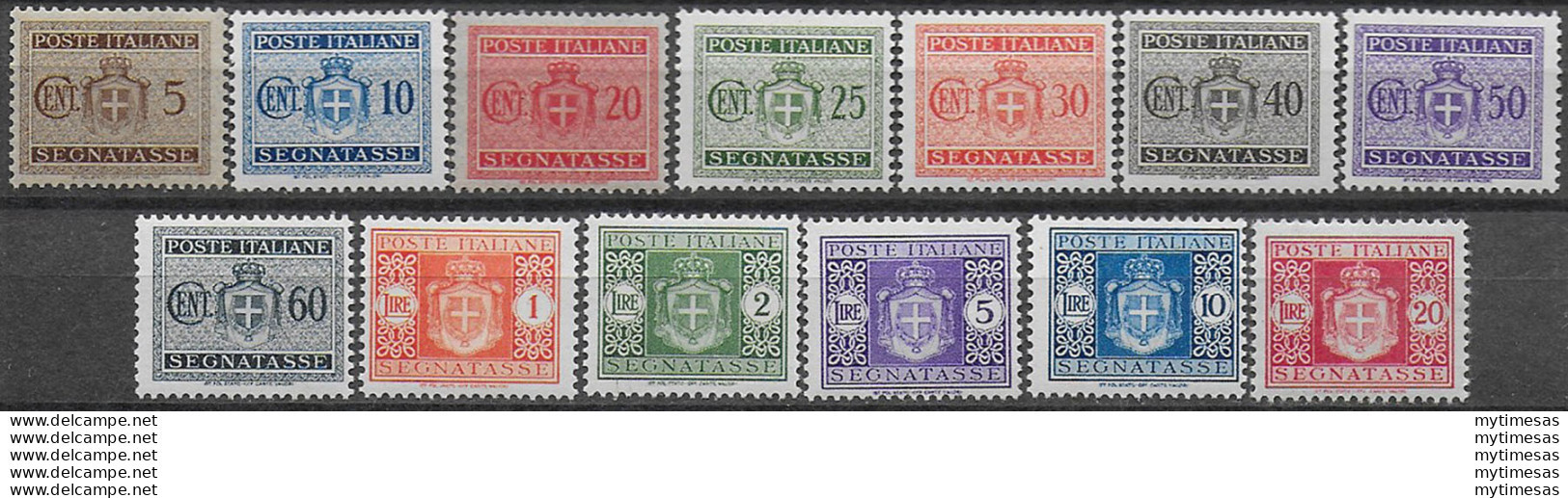 1945 Italia Luogotenenza Segnatasse MNH Sassone N. 73/85 - Otros & Sin Clasificación