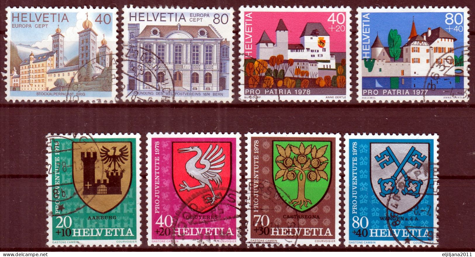Switzerland / Helvetia / Schweiz / Suisse 1978 ⁕ Nice Collection / Lot Of 20 Used Stamps - See All Scan - Oblitérés