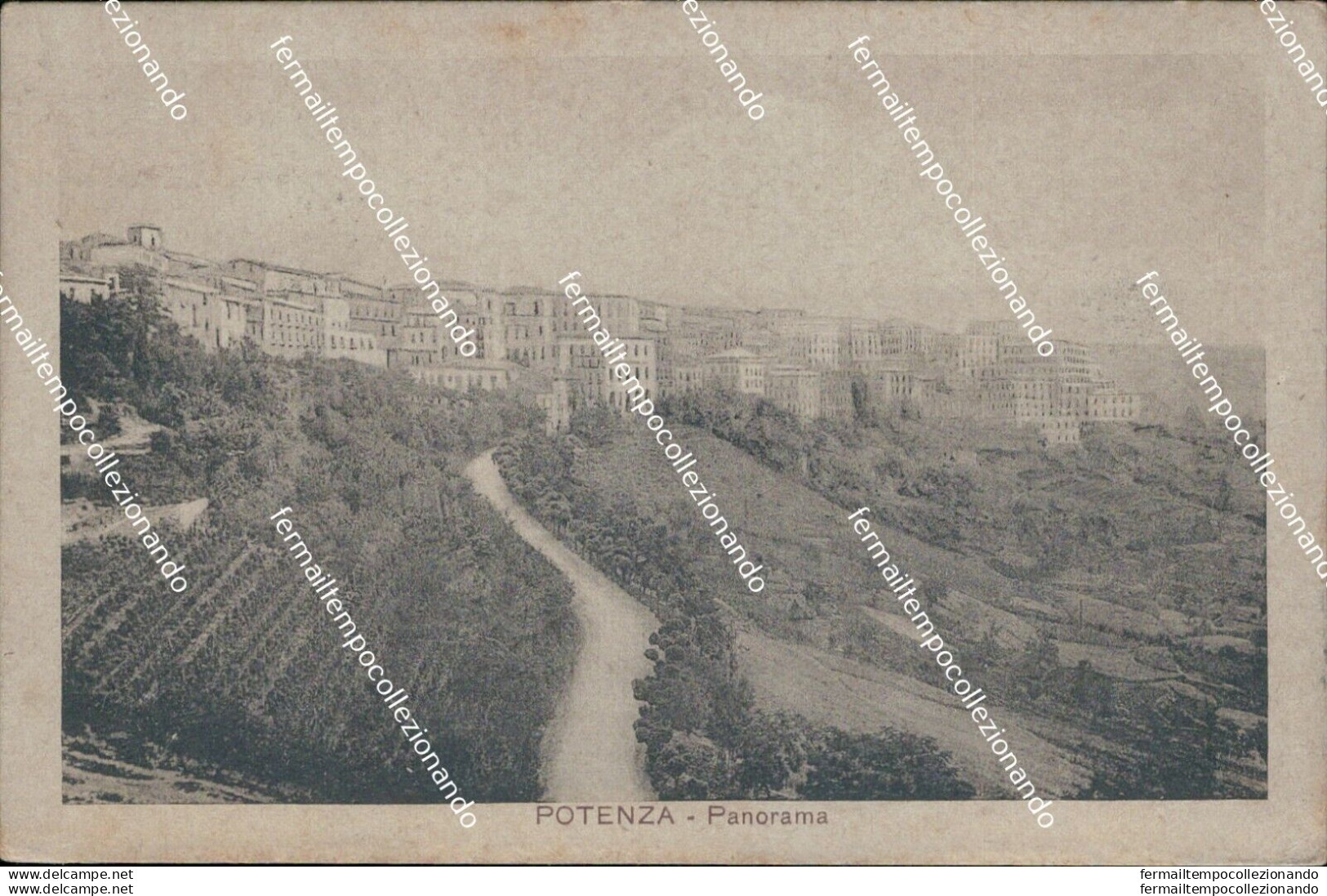 Bg225 Cartolina Potenza Citta' Panorama 1922 - Potenza