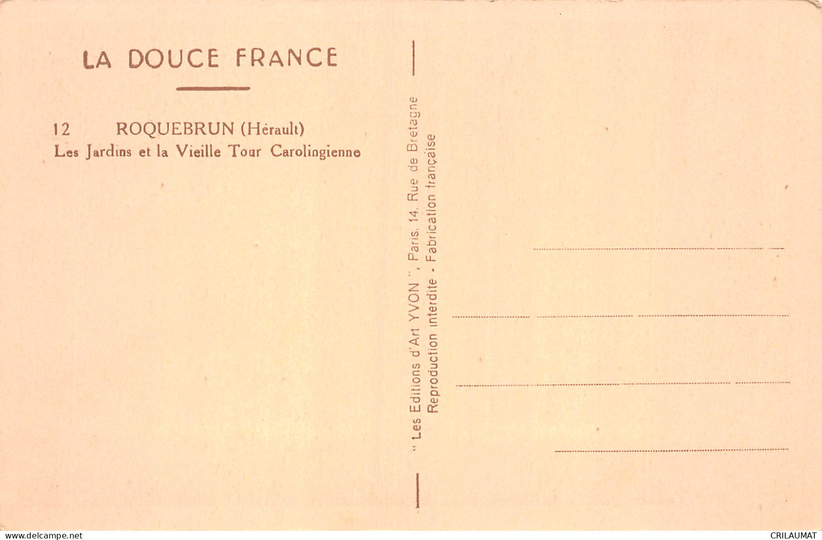 34-ROQUEBRUN-N°LP2999-H/0049 - Andere & Zonder Classificatie