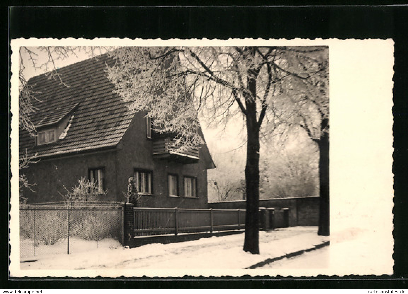 Foto-AK Berlin-Britz, Haus Von Ing. Hans Schroeder Im Schnee 1956, Friedrichsbrunner Strasse  - Neukoelln