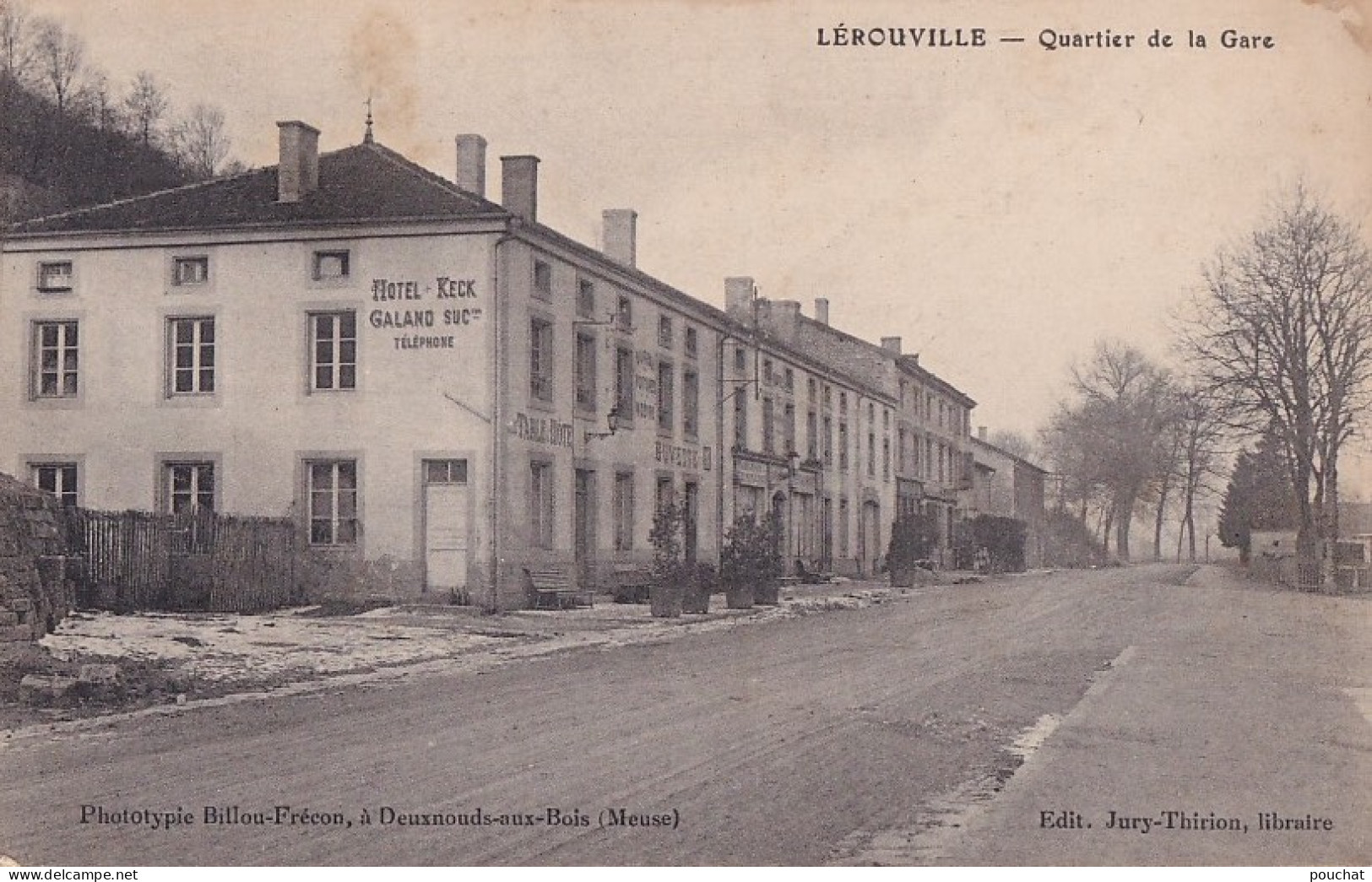 C3-55) LEROUVILLE  - QUARTIER DE LA GARE  - ( HOTEL KECK - GALAND SUCCESSEUR - 2 SCANS ) - Lerouville