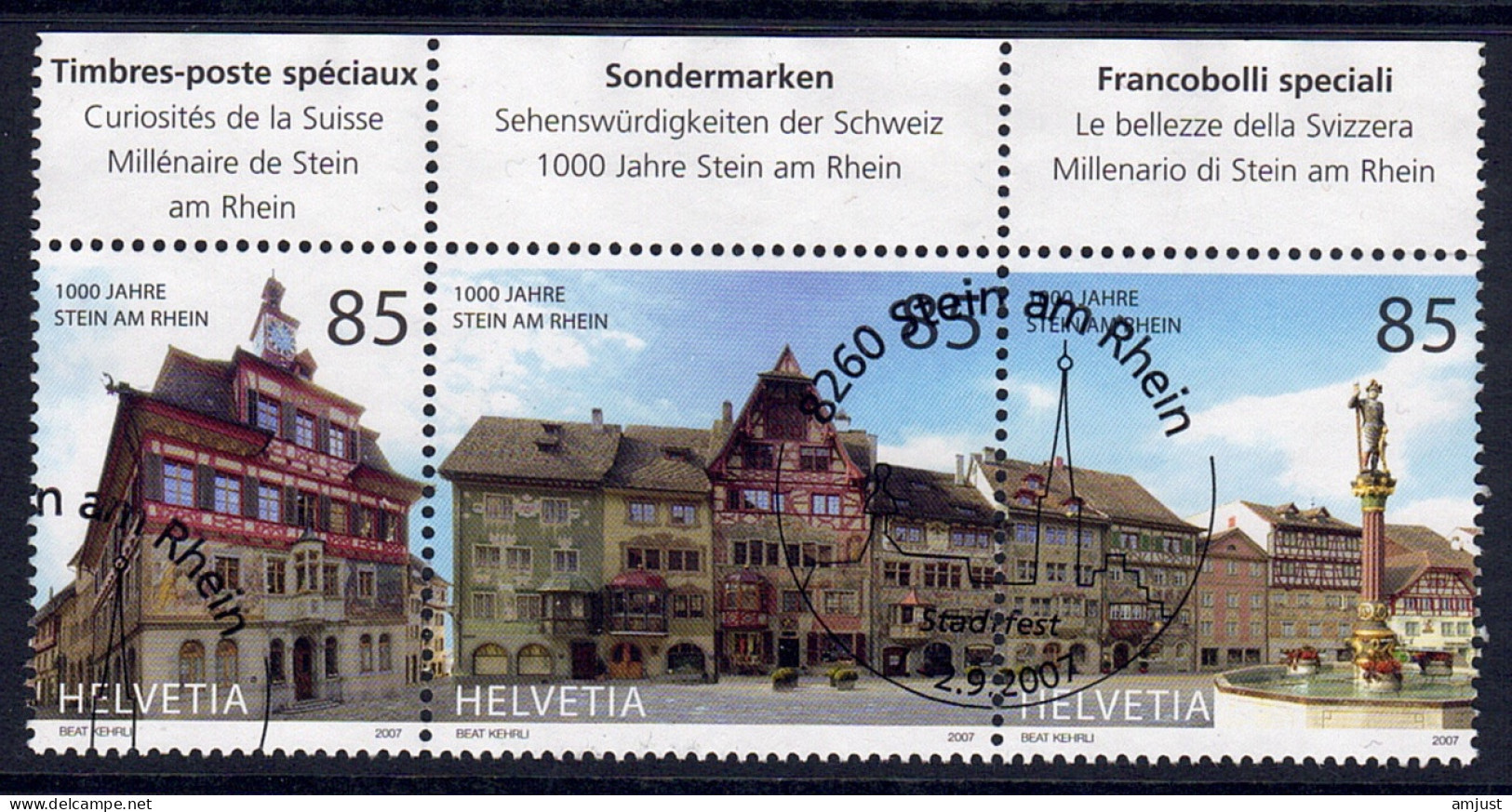 Suisse // Switzerland // 2000-2009 // 2007 //  1000 Ans De Stein Am Rhein Oblitéré 1er Jour No. 1217-1219 - Used Stamps