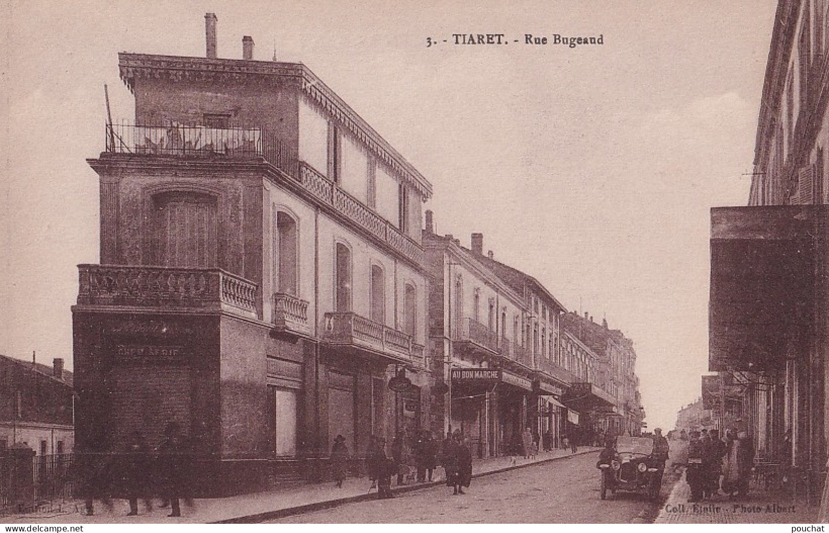 C10- TIARET (ALGERIE)  RUE BUGEAUD  - (ANIMEE -  AUTOMOBILE - 2 SCANS) - Tiaret