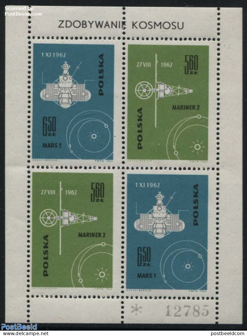 Poland 1963 Space Program S/s, Mint NH, Transport - Space Exploration - Neufs