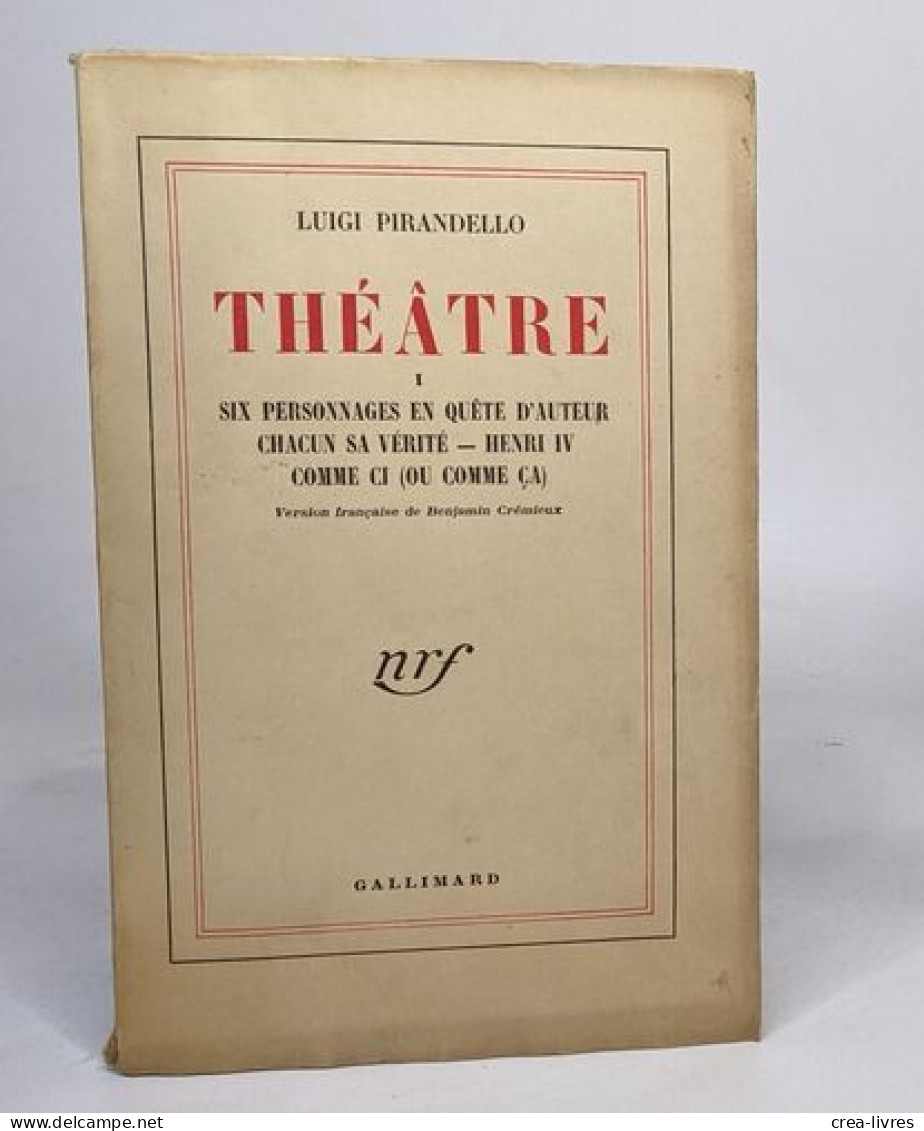 Théâtre - Tomes 1 Et 3 - Franse Schrijvers