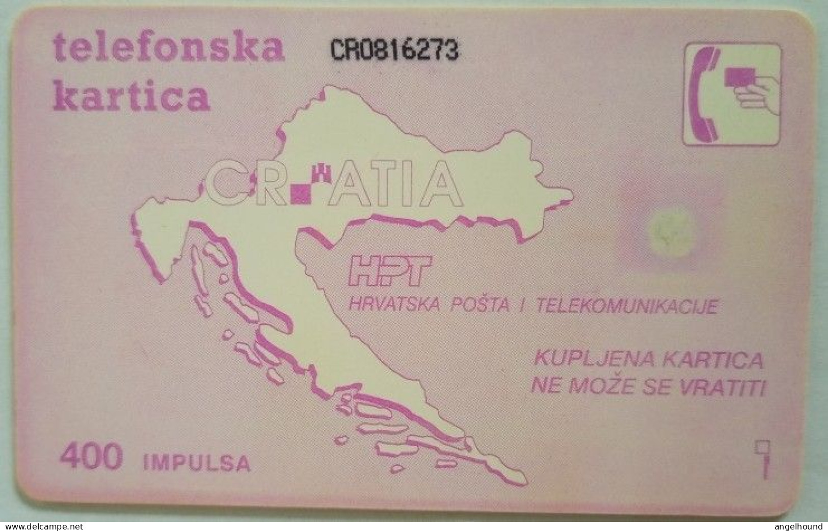 Croatia 400 Units Chip Card - Fin Man - Kroatië