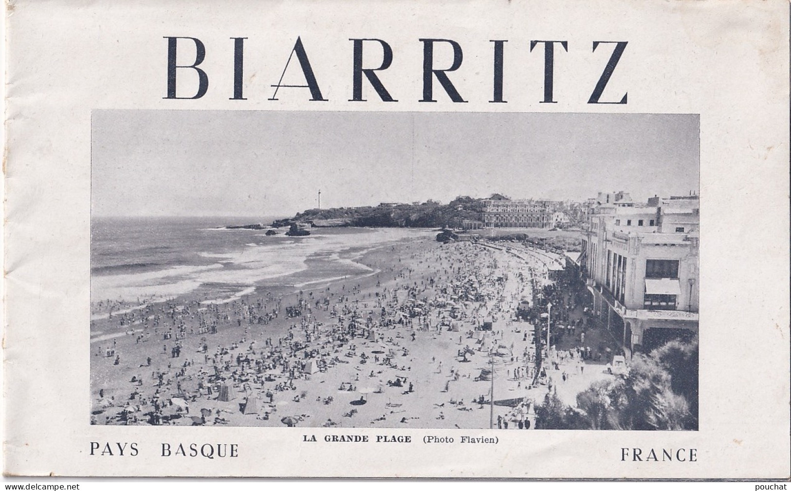 S1- PLAQUETTE  " BIARRITZ - PAYS BASQUE " - COLLECTIF - ( 2 SCANS ) - Aquitaine