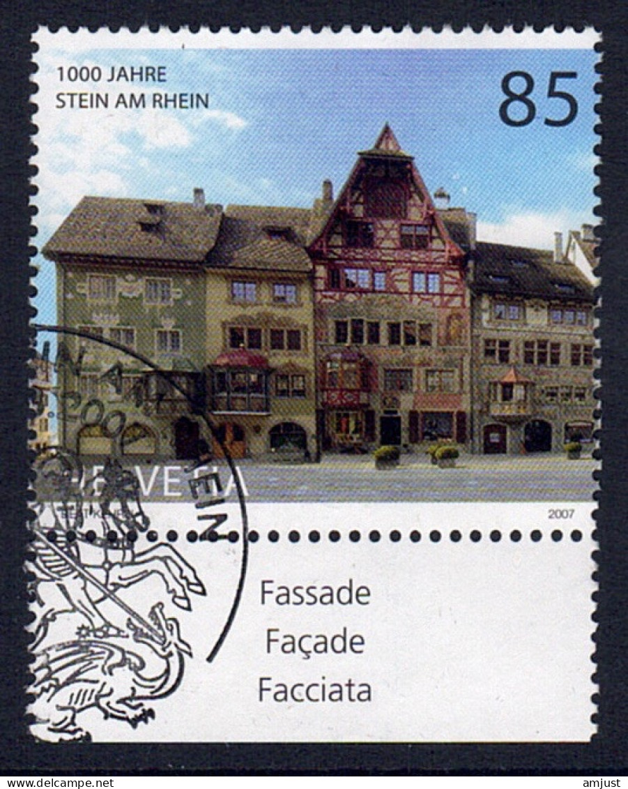 Suisse // Switzerland // 2000-2009 // 2007 //  1000 Ans De Stein Am Rhein Oblitérée 1er Jour, Façade No. 1218 - Used Stamps