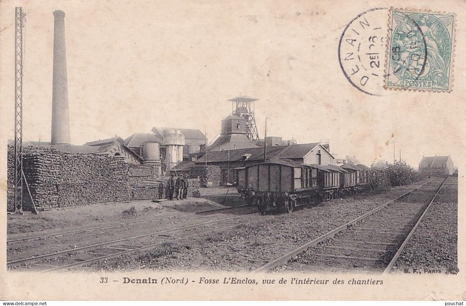 S18-59) DENAIN (NORD)  FOSSE L ' ENCLOS - VUE DE L ' INTERIEUR DES CHANTIERS - Denain