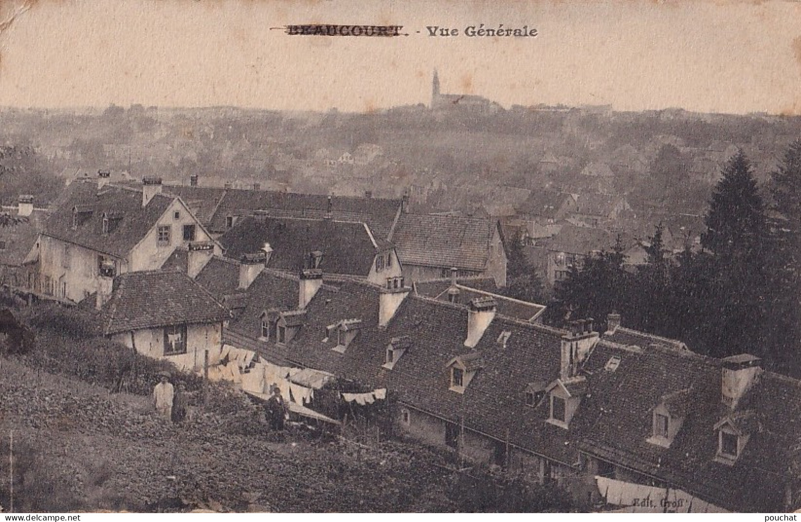 S19-90) BEAUCOURT - VUE GENERALE - ( 2 SCANS ) - Beaucourt