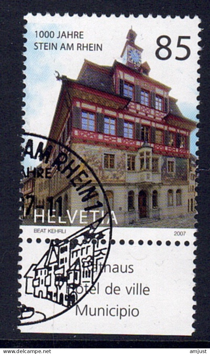 Suisse // Switzerland // 2000-2009 // 2007 //  1000 Ans De Stein Am Rhein Oblitérée 1er Jour, Maison No. 1217 - Used Stamps