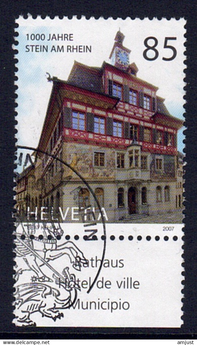 Suisse // Switzerland // 2000-2009 // 2007 //  1000 Ans De Stein Am Rhein Oblitérée 1er Jour, Maison No. 1217 - Used Stamps