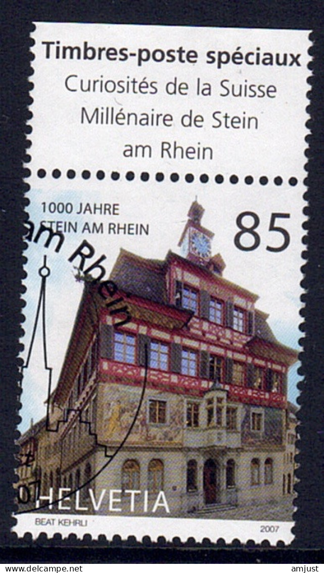 Suisse // Switzerland // 2000-2009 // 2007 //  1000 Ans De Stein Am Rhein Oblitérée 1er Jour, Maison No. 1217 - Oblitérés