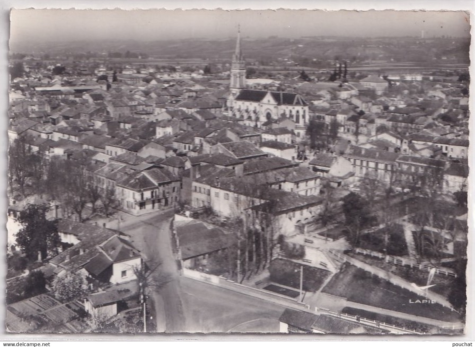 F3-82) VALENCE D ' AGEN (TARN ET GARONNE) EN AVION AU DESSUS DE... VUE PANORAMIQUE - ( 2 SCANS ) - Valence