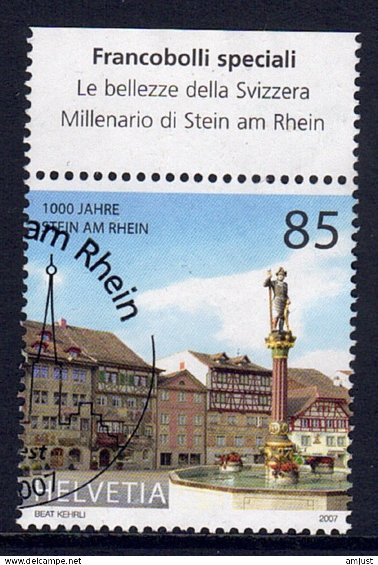 Suisse // Switzerland // 2000-2009 // 2007 //  1000 Ans De Stein Am Rhein Oblitérée 1er Jour, Fontaine No. 1219 - Used Stamps