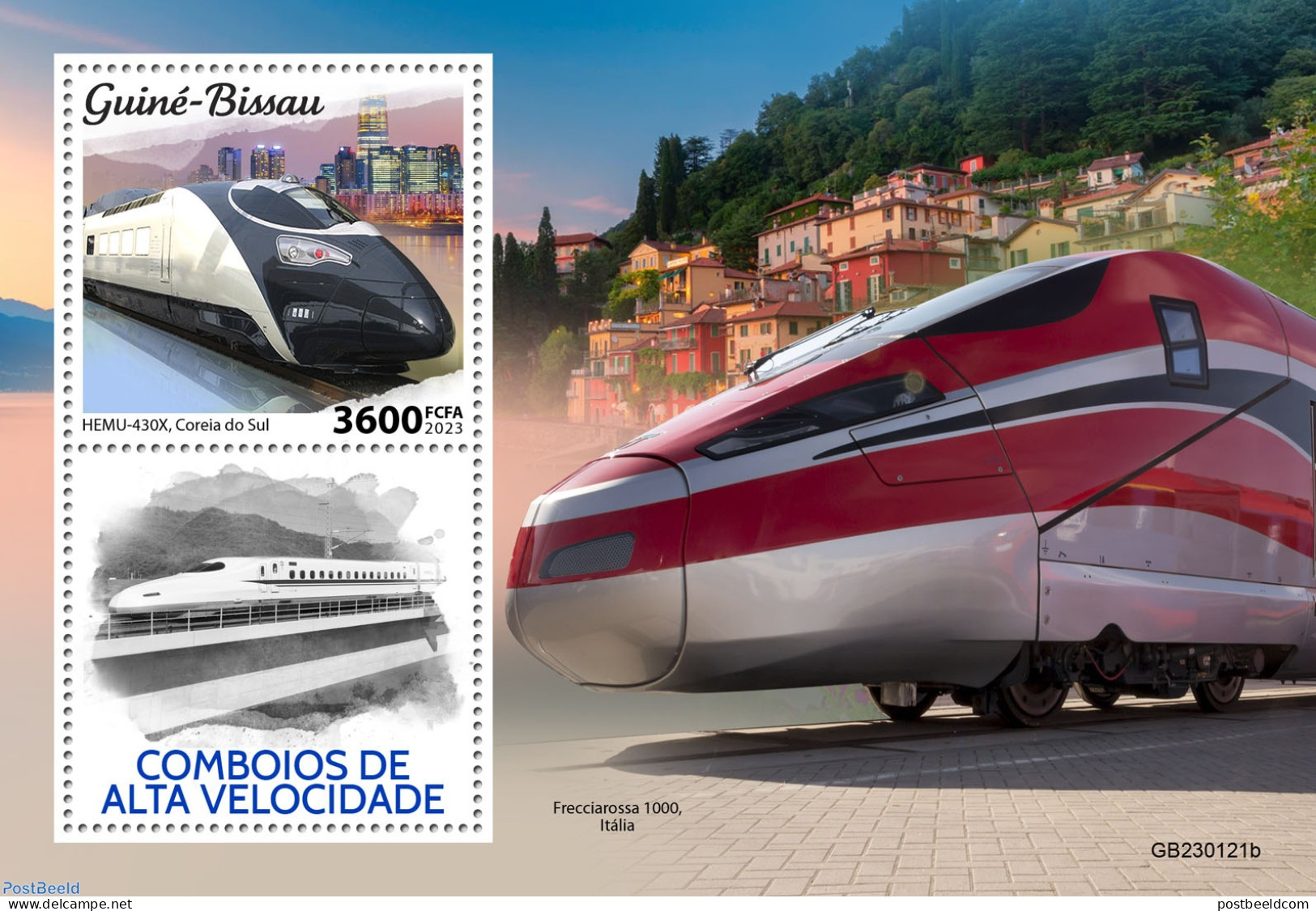 Guinea Bissau 2023 High Speed Trains, Mint NH, Transport - Railways - Treinen