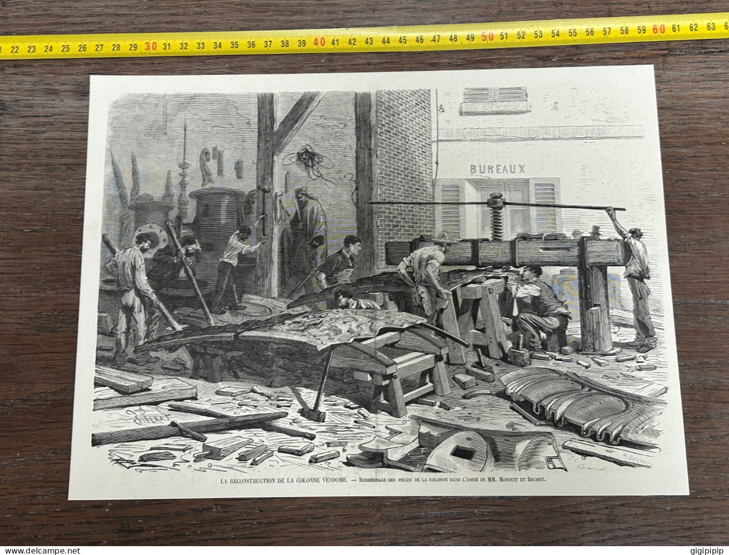 1873 ILL2 RECONSTRUCTION DE LA COLONNE VENDOME  USINE DE MM. MONDUIT ET BECHET. - Collections