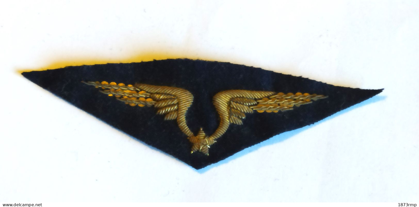 INSIGNE TISSU CANETILLE BREVET PILOTE, ARMEE DE L'AIR - Patches