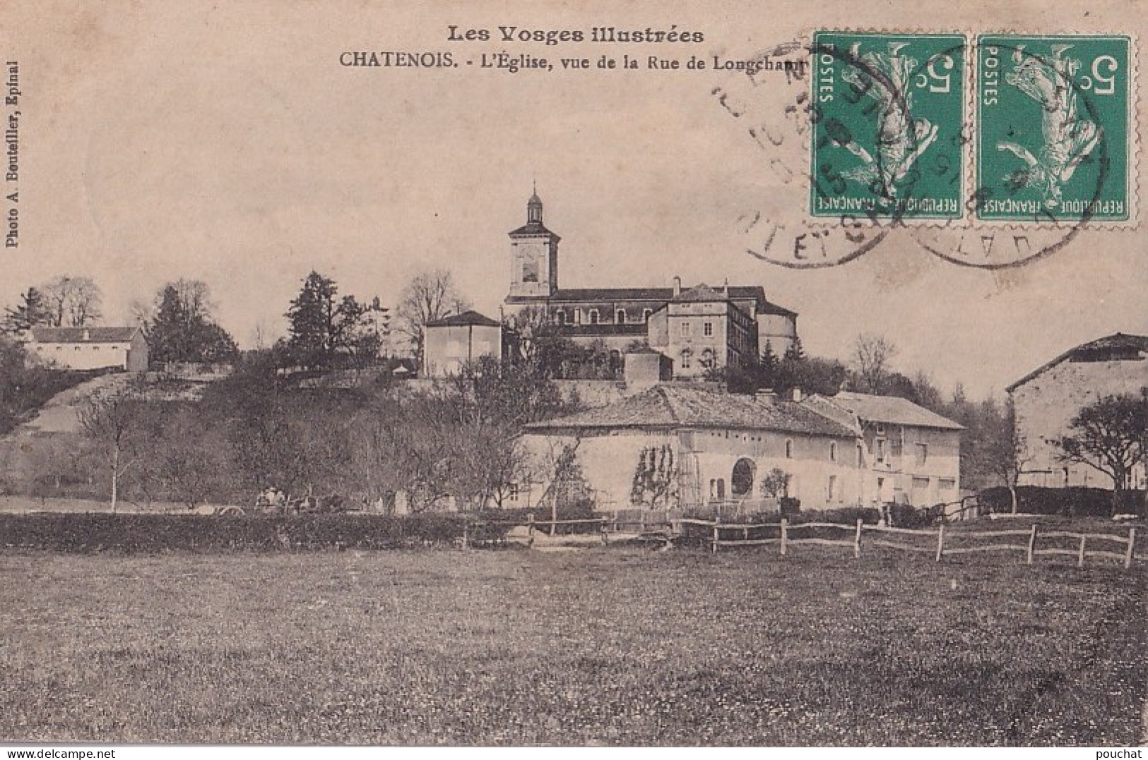 F14-88) CHATENOIS (VOSGES)  L ' EGLISE VUE DE LA RUE DE LONGCHAMP - Chatenois