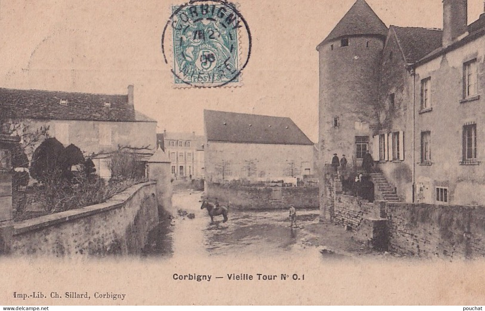 F22-58) CORBIGNY VIEILLE TOUR N° 0.1  - ( ANIMEE - HABITANTS - CAVALIER ) - Corbigny