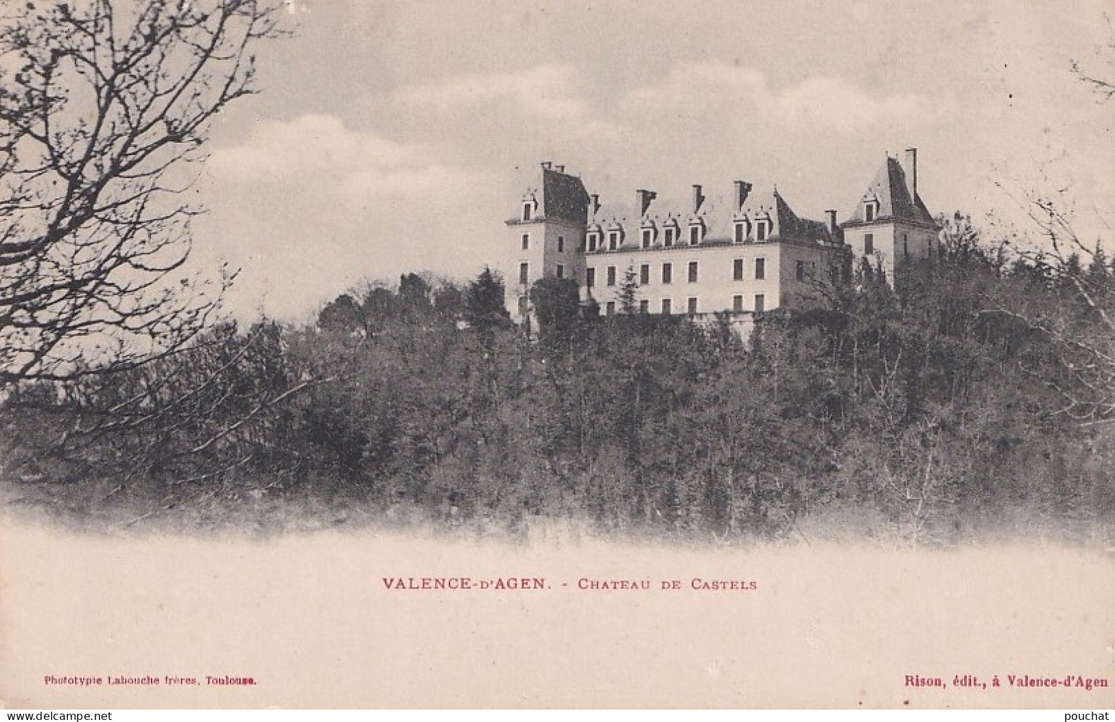 B3-82) VALENCE D ' AGEN - CHATEAU DE CASTELS - ( 2 SCANS ) - Valence