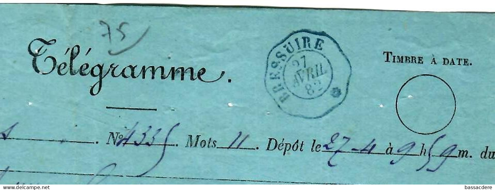 79441 -  CAD  BLEU DES T2L2GRAMMME -  BRESSUIRE - Telegraph And Telephone