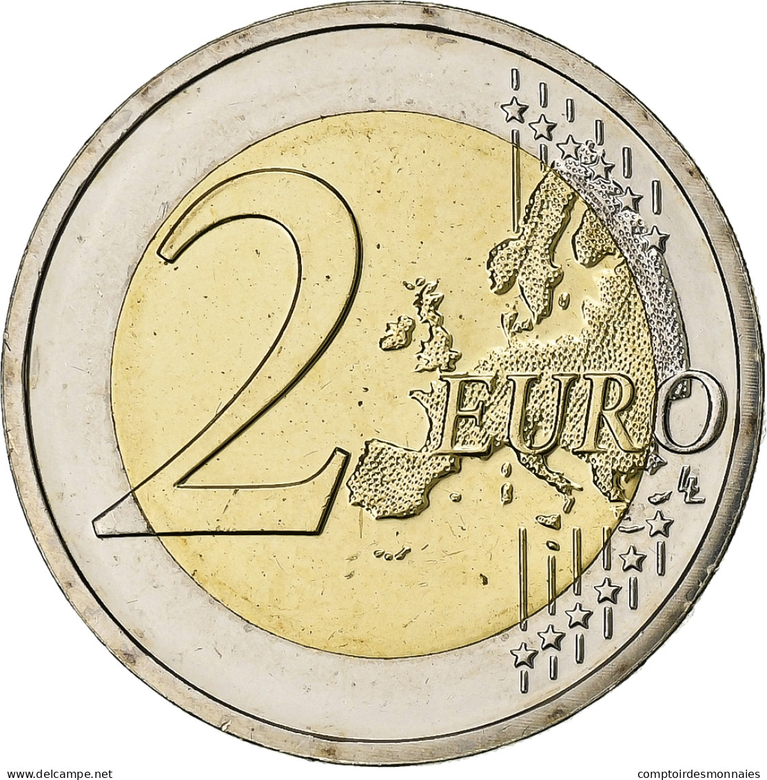 Pays-Bas, 2 Euro, Drapeau Européen, 2015, SPL+, Bimétallique - Netherlands