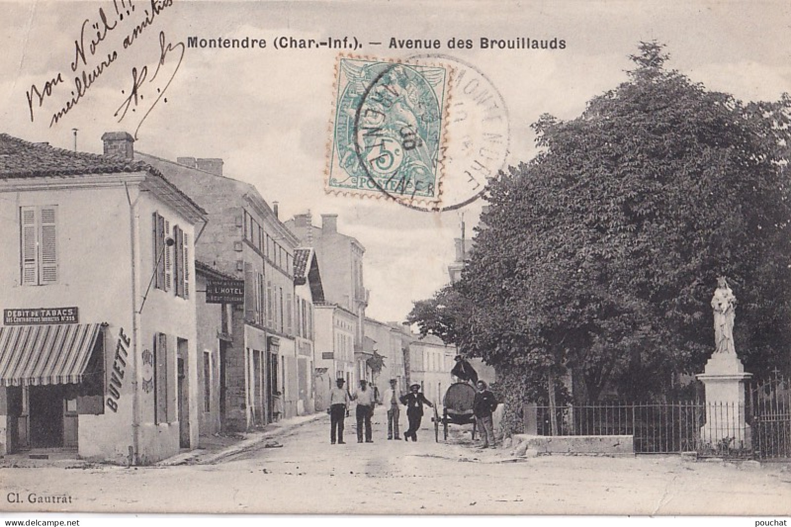 B20-17) MONTENDRE (CHARENTE INFERIEURE) AVENUE DES BROUILLAUDS - ( ANIMEE - HABITANTS )  - Montendre