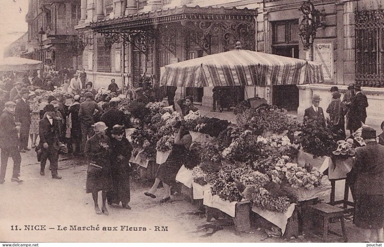 B20-06) NICE LE MARCHE AUX FLEURS - EDIT. R.M. - 1927 - ( 2 SCANS ) - Markten, Feesten