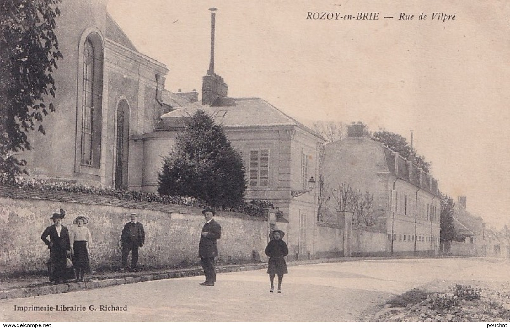 B22-77) ROZOY EN BRIE - ROZAY EN BRIE -  RUE DE VILPRE  - ANIMEE - HABITANTS - ( 2 SCANS ) - Rozay En Brie