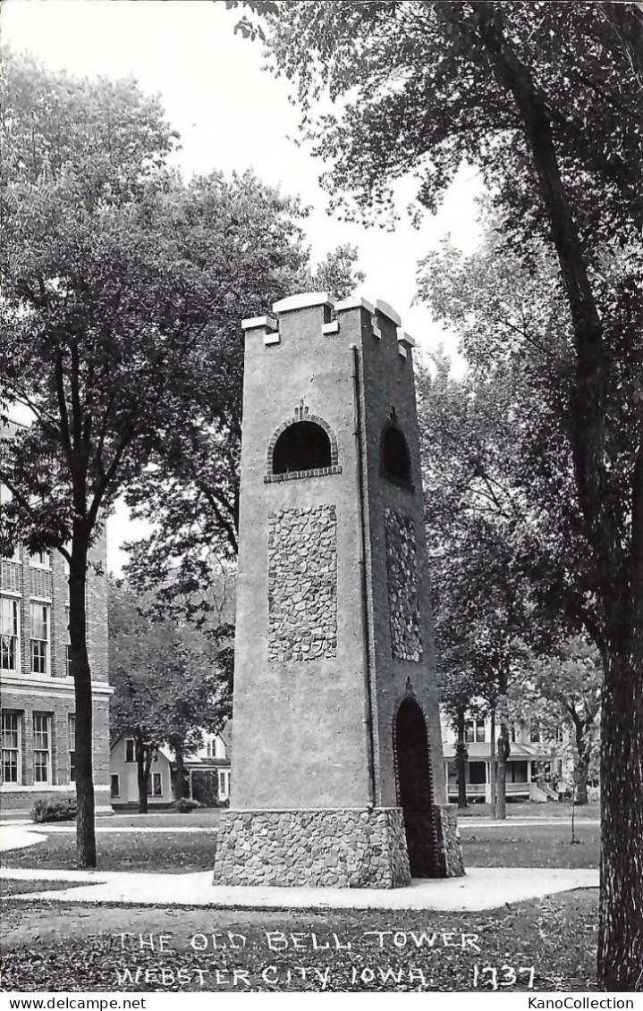 Webster City, Iowa, The Old Bell Tower, Briefmarke Amalia Earhart. Gelaufen 1963 - Other & Unclassified