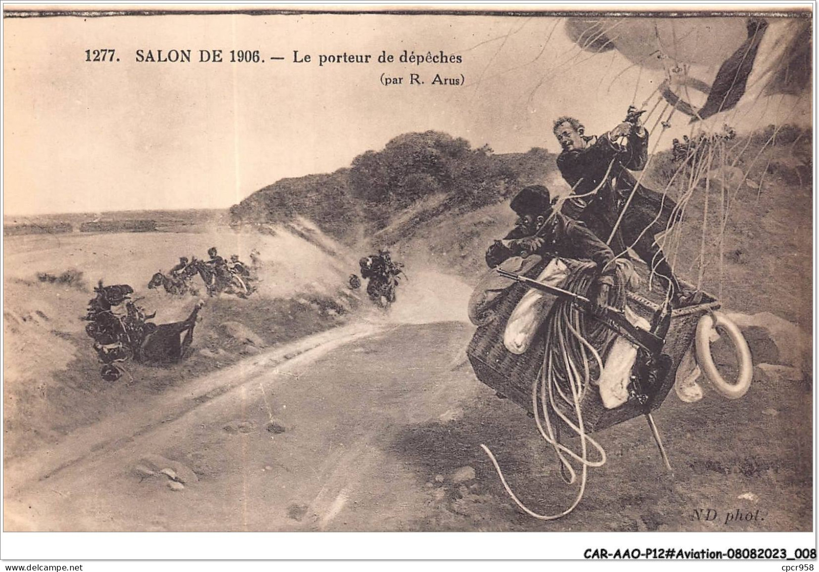 CAR-AAOP12-0935 - AVIATION - SALON DE 1906-LE PORTEUR DE DEPECHES - Globos