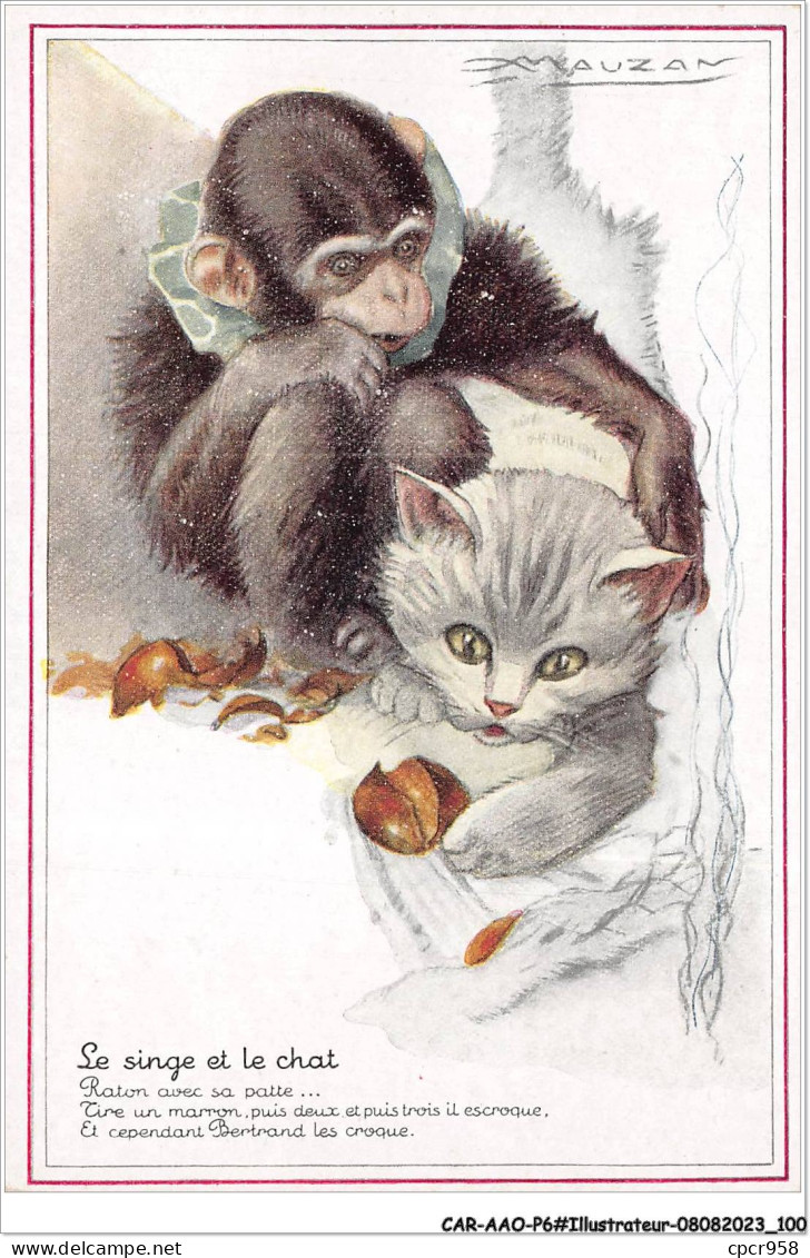 CAR-AAOP6-0512 - ILLUSTRATEUR - LE SINGE & LE CHAT -MAUZAN - Mauzan, L.A.