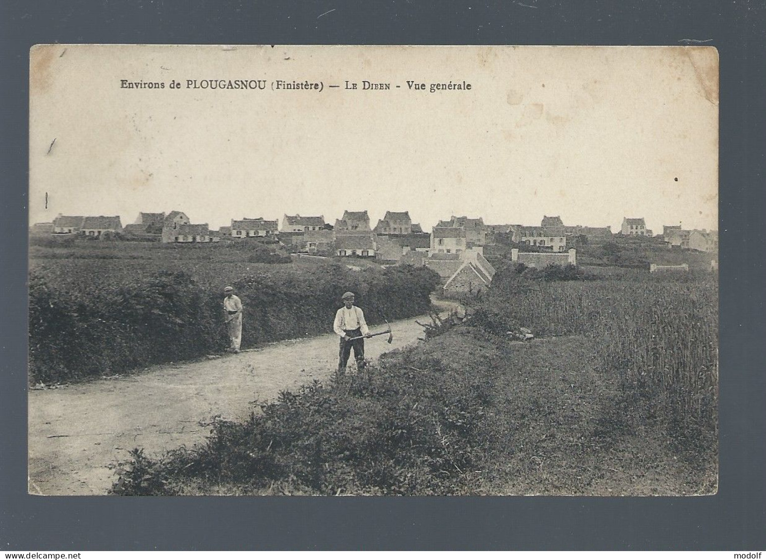 CPA - 29 - Environs De Plougasnou - Le Diben - Vue Générale - Animée - Circulée (coin Plié) - Plougasnou