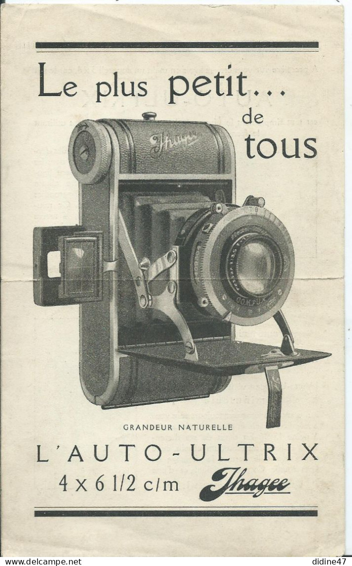 PHOTOGRAPHIE - Dépliant Publicitaire L'AUTO - ULTRIX - Matériel & Accessoires