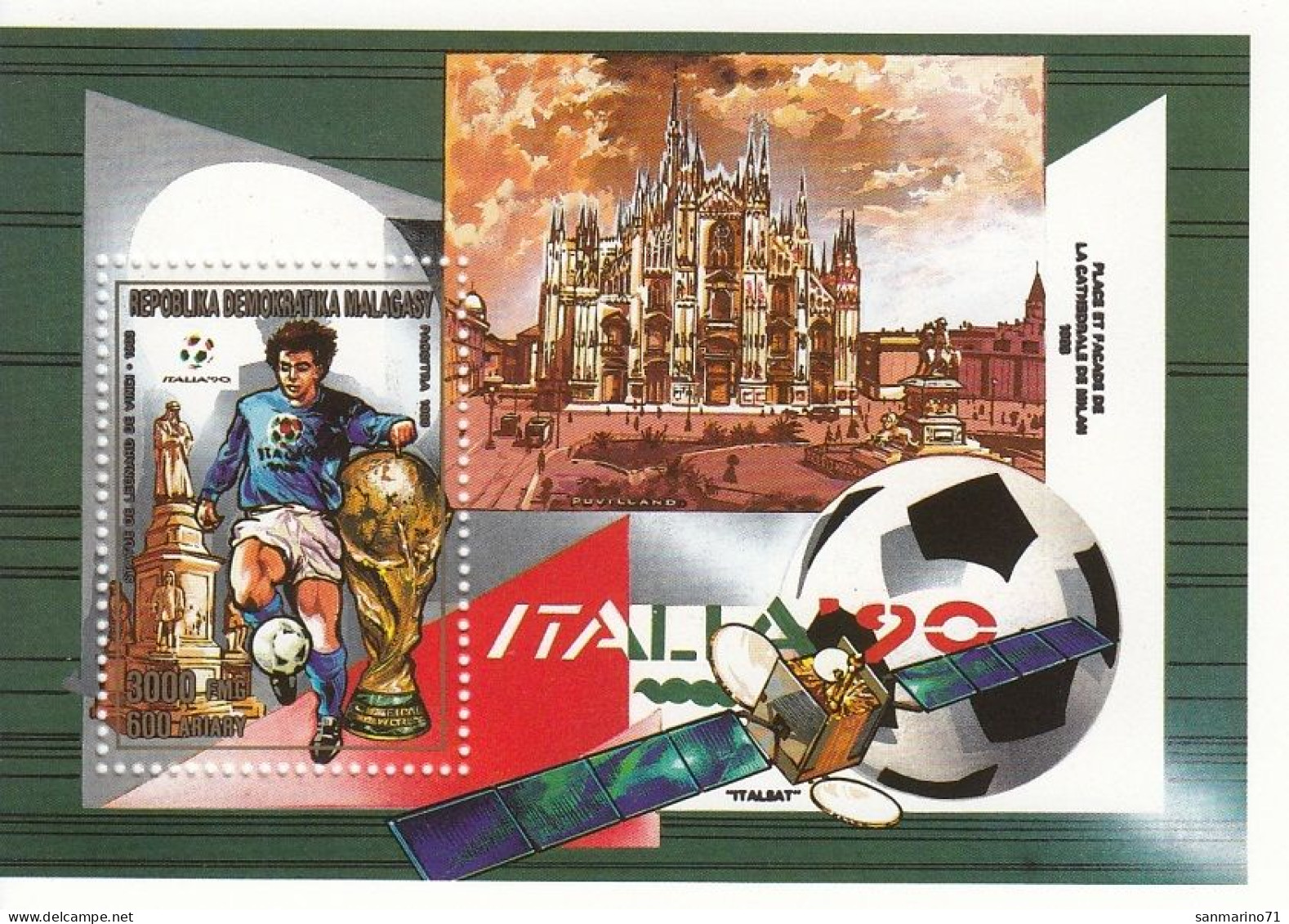 MADAGASCAR Block 117,unused - 1990 – Italia