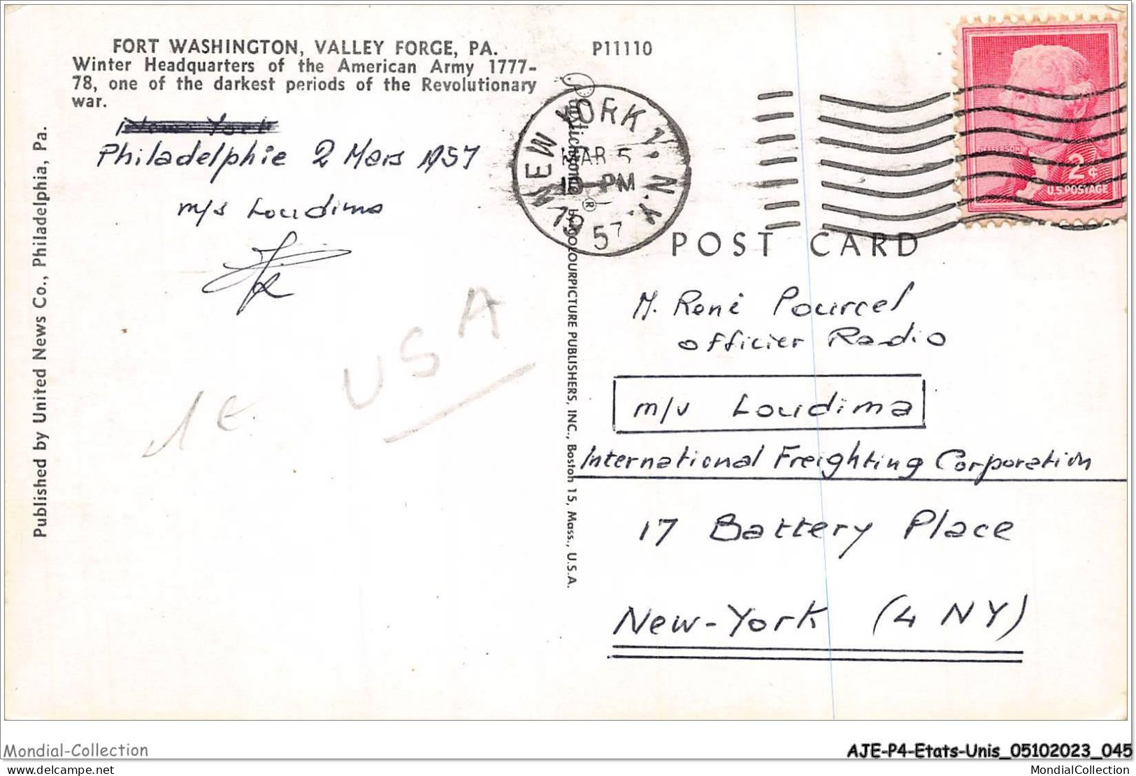 AJEP4-ETATS-UNIS-0303 - FORT WASHINGTON - Valley Forge - Pa - Winter Headquarters Of The American Army - Other & Unclassified