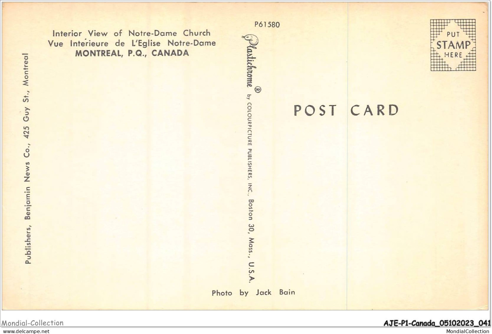 AJEP1-CANADA-0021 - MONTREAL - P-q - Canada - Vue Intérieure De L'église Notre-dame - Montreal
